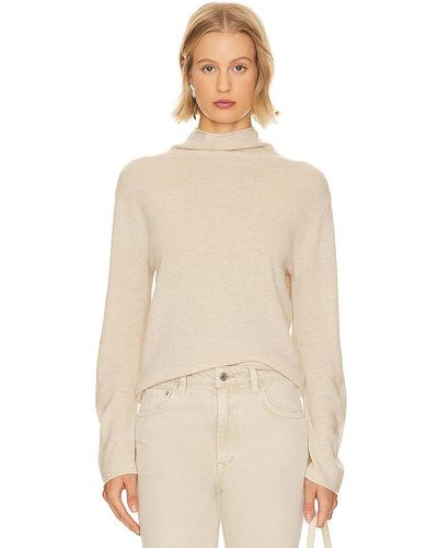 Brochu Walker Rhone Relaxed Funnel Sweater - Natural