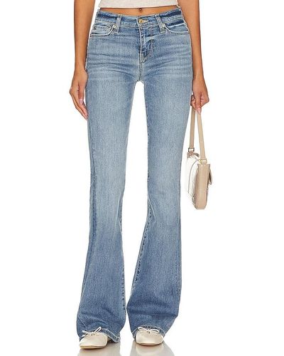 7 For All Mankind High Waist Ali With Distressed Hem - Blue