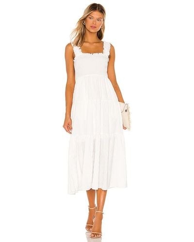 MAJORELLE Kimmie Midi Dress - White