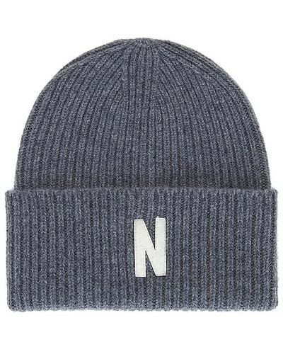 Norse Projects BEANIE - Blau