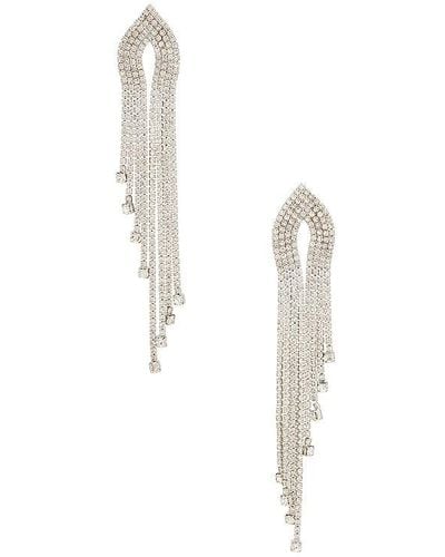 8 Other Reasons Extra Long Dangle Earrings - White