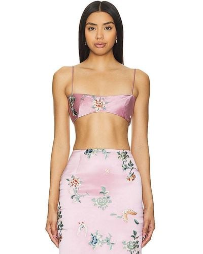 Kim Shui Embroidered Bralette - Pink