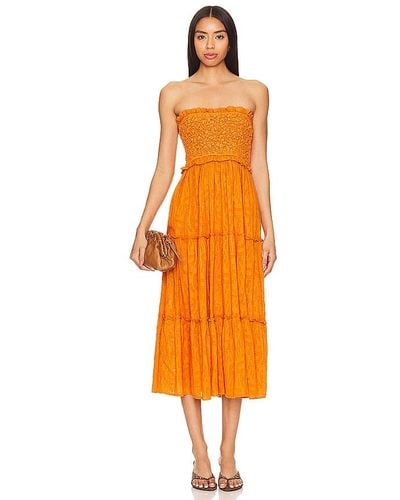 Cleobella Allegra Midi Dress - Orange