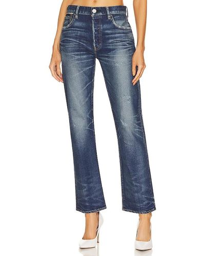Moussy STRAIGHT-FIT-JEANS CLARENCE - Blau