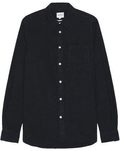 Norse Projects Osvald Cotton Tencel Shirt - ブラック