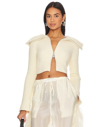 House Of Sunny Double Collar Peggy Cardigan - Natural