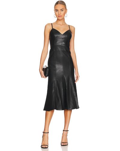 BCBGMAXAZRIA Faux Leather ドレス - ブラック