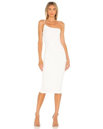 Nookie Lust One Shoulder Midi Dress - White