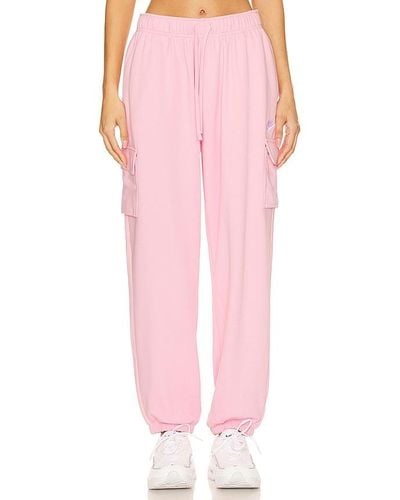 Nike Club Fleece Cargo Sweatpants - Pink