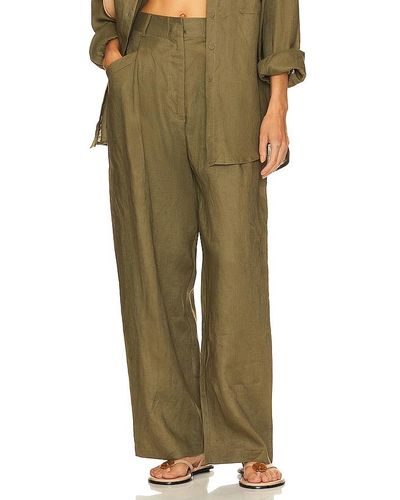 AEXAE Linen Trousers - Green