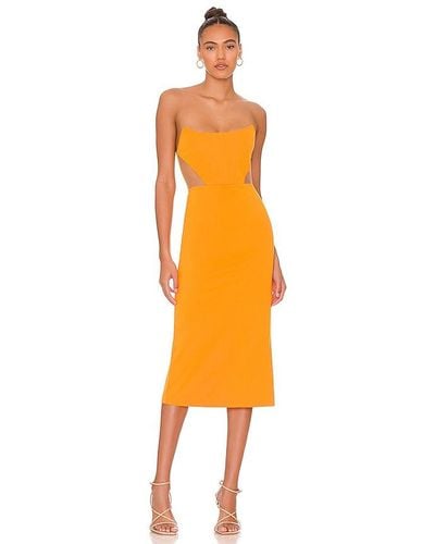 Nbd Leighton Midi Dress - Orange