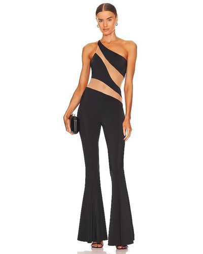 Norma Kamali Snake Mesh Fishtail Jumpsuit - Blue