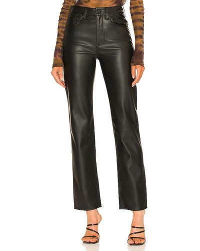 AG Jeans Alexxis Faux Leather Straight - Black