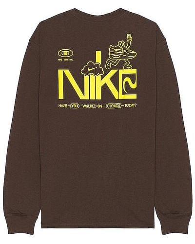 Nike Nsw M90 Long Sleeve Tee - Brown