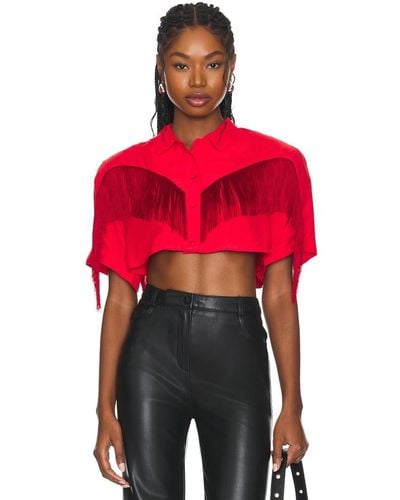 Fiorucci Fringed Shirt - Red