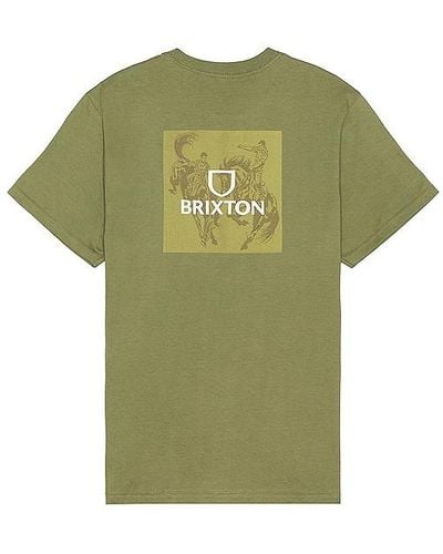 Brixton Alpha Square Short Sleeve Standard Tee - Green
