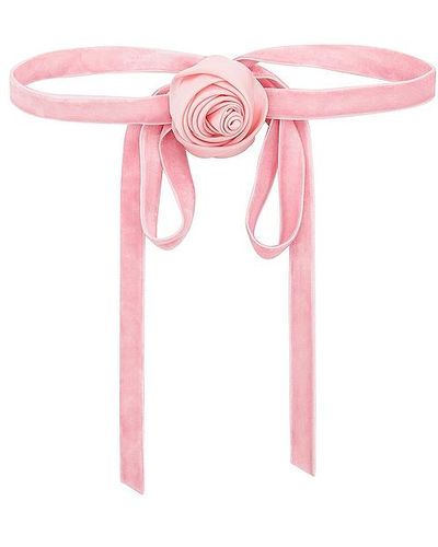 Lele Sadoughi Silk Rosette Ribbon Choker - Pink