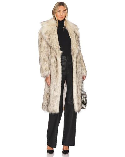 Jakke Katie Faux Fur Coat - Natural