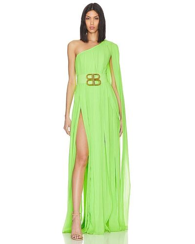 Bronx and Banco Nia Green One Shoulder Gown