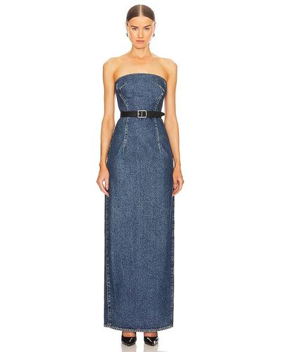 GRLFRND Lena Column Dress - Blue