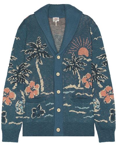 Faherty Offshore Swell Cardigan - ブルー