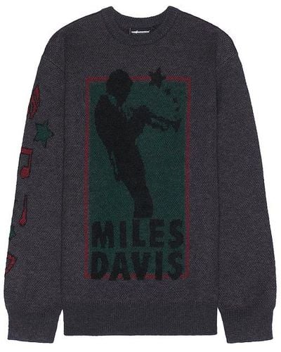 The Hundreds X Concord Records Miles Davis Mohair Sweater - Blue