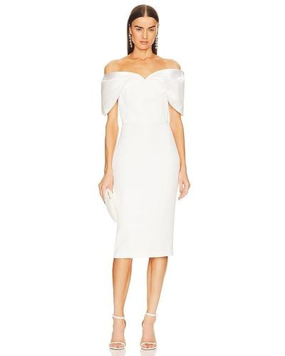 Solace London Wrenley Midi Dress - White