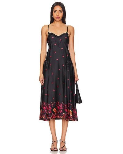 Free People X Intimately Fp On My Own Printed Maxi Dress - Black