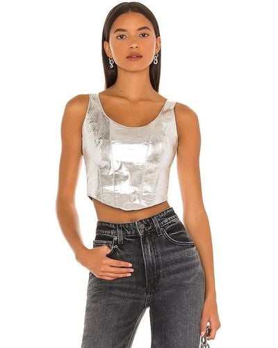 Urban Outfitters Mustang Bustier - Metallic