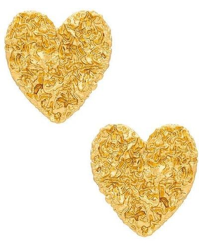 Amber Sceats Sparkle Heart Earring - Metallic