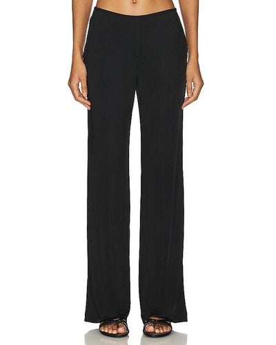 Helmut Lang Pantalón con trabillas fluid - Negro