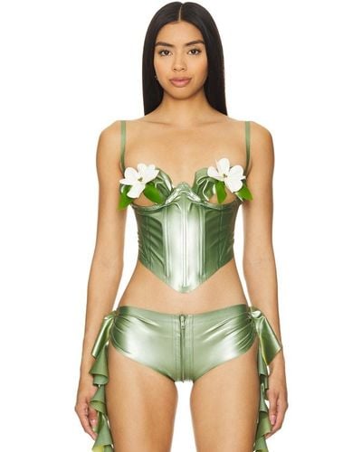 Poster Girl Miami latex corset - Verde
