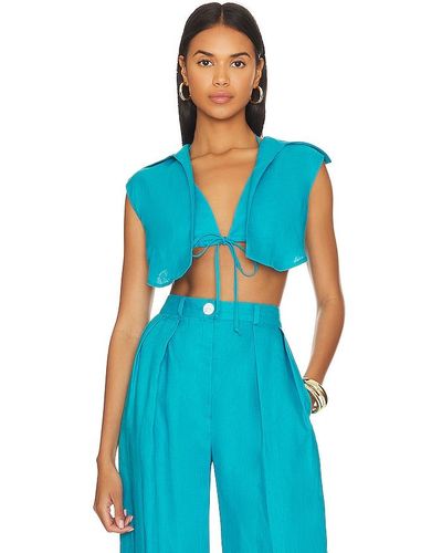 Matthew Bruch Vest With Triangle Top - Blue