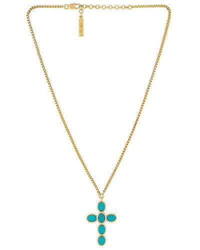 Luv Aj The Cross Necklace - Blue