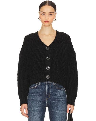 Lovers + Friends Lili Button Front Cardigan - Black