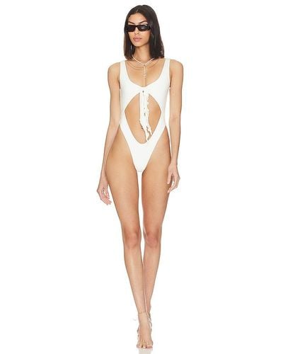 Frankie's Bikinis X Pamela Anderson Carbon One Piece - White