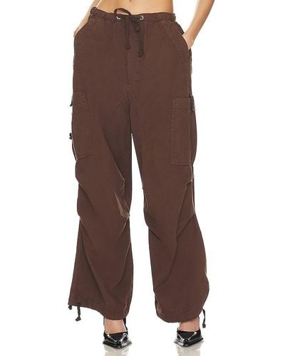 Jaded London Parachute Cargo Trousers - Brown