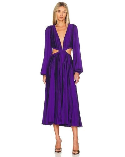 Rococo Sand Cassi Long Sleeve Midi Dress - Purple