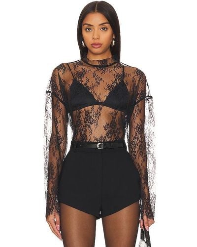 Free People X revolve camille lace top - Negro