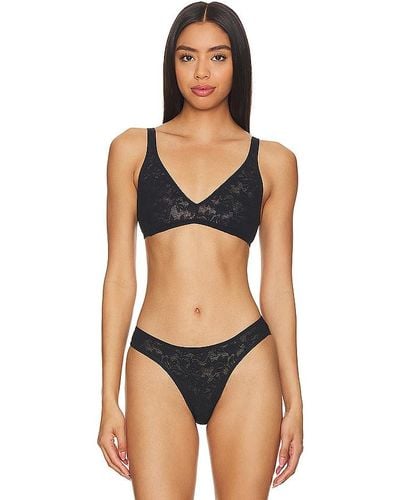 Eberjey Soft Stretch Plunge Bralette - Black