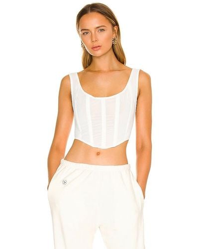BY.DYLN Miller Corset Top - White