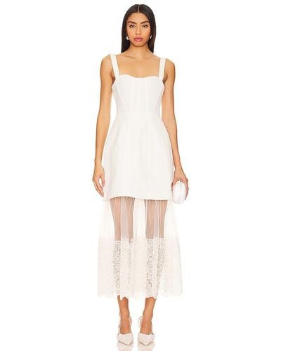 Jonathan Simkhai Callan Bustier Midi Dress - White