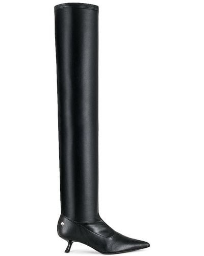 Anine Bing Faux Leather Over The Knee Hilda Boots - Black