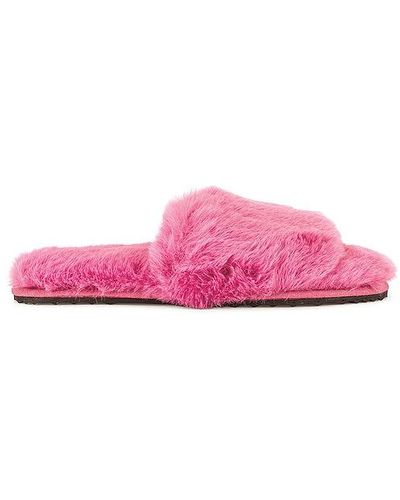 Apparis Diana Faux Fur Slipper - Pink