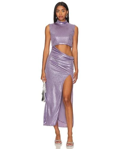 Camila Coelho Marge Midi Dress - Purple