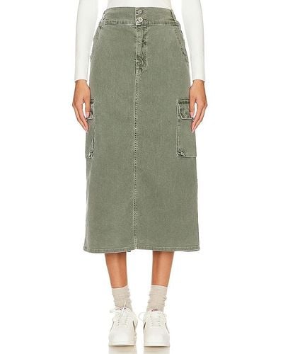 NSF Ivy Long Cargo Skirt - Green