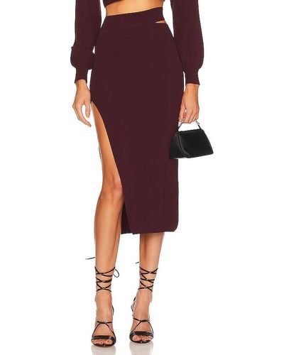 Michael Costello JUPE CUT OUT KNIT - Rouge