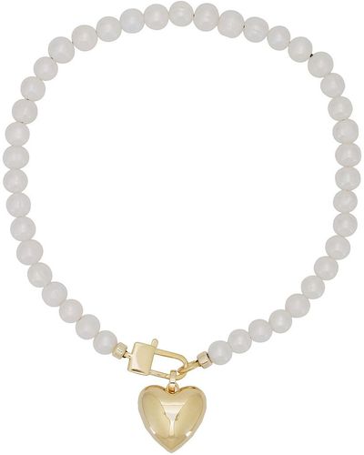 Joolz by Martha Calvo Heart Pearl Necklace - メタリック