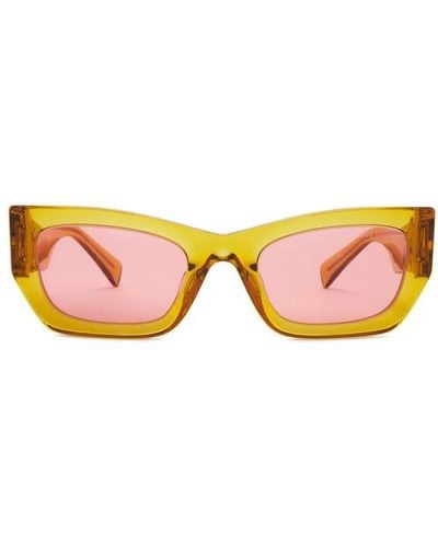 Miu Miu Rectangle Sunglasses - Orange