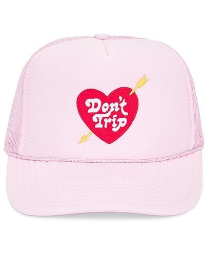 Free & Easy Heart & Arrow Trucker Hat - Pink